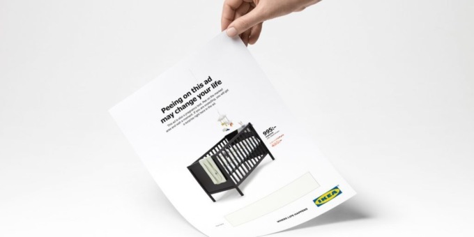 IKEA выпустила рекламные листовки, которые работают как тест на беременность