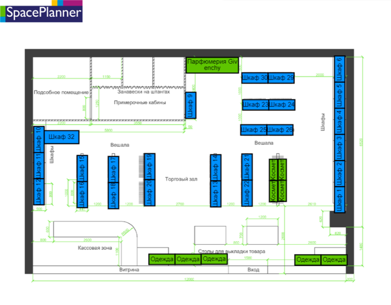 Планограмма торгового зала